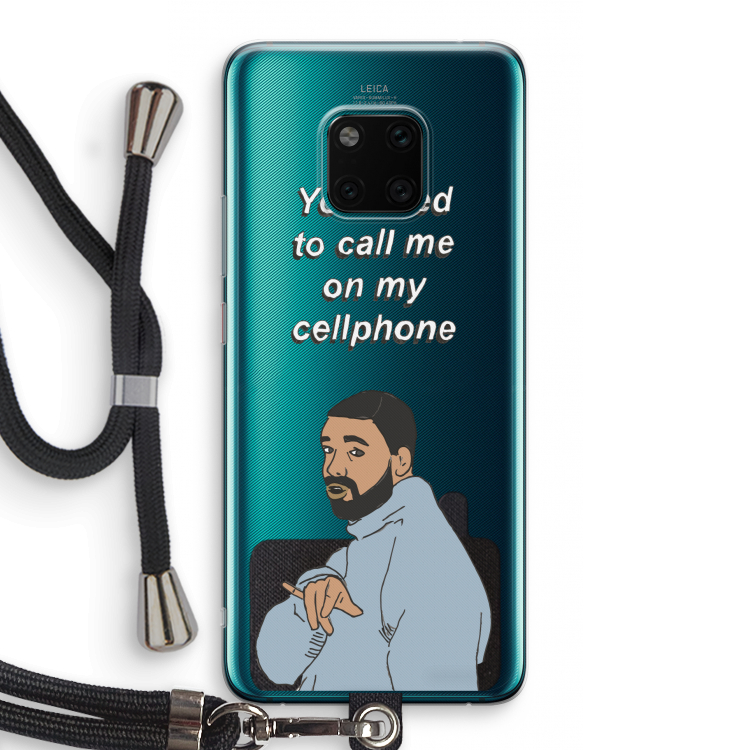 Hotline bling: Huawei Mate 20 Pro Transparant Hoesje met koord