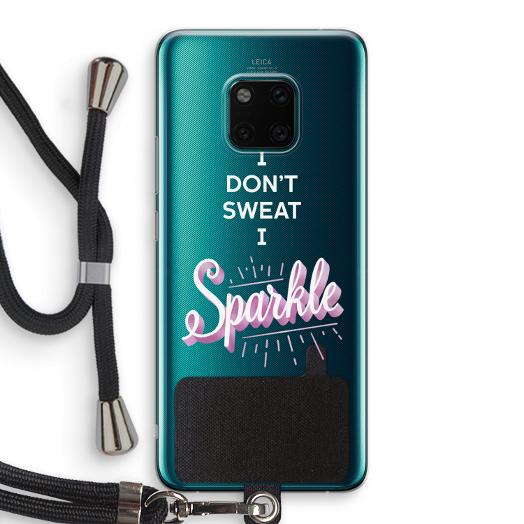 Sparkle quote: Huawei Mate 20 Pro Transparant Hoesje met koord