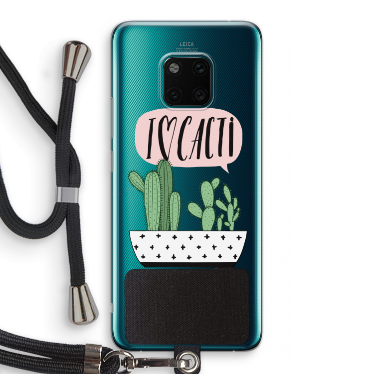 I love cacti: Huawei Mate 20 Pro Transparant Hoesje met koord