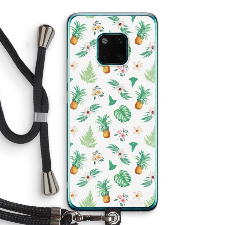 Ananas bladeren: Huawei Mate 20 Pro Transparant Hoesje met koord
