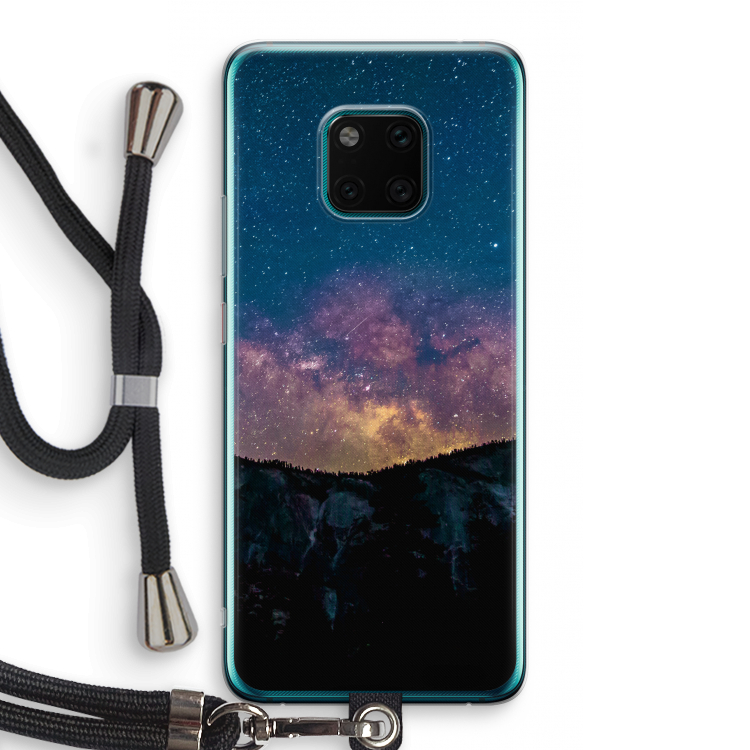 Travel to space: Huawei Mate 20 Pro Transparant Hoesje met koord