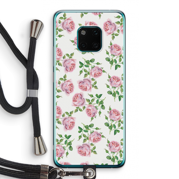 Kleine roosjes: Huawei Mate 20 Pro Transparant Hoesje met koord