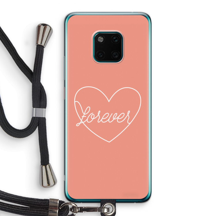 Forever heart: Huawei Mate 20 Pro Transparant Hoesje met koord