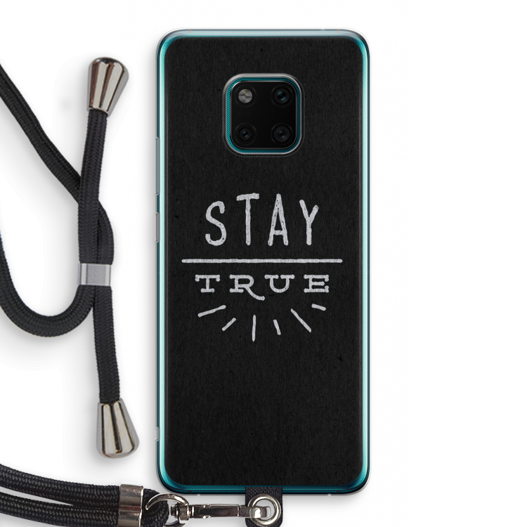Stay true: Huawei Mate 20 Pro Transparant Hoesje met koord