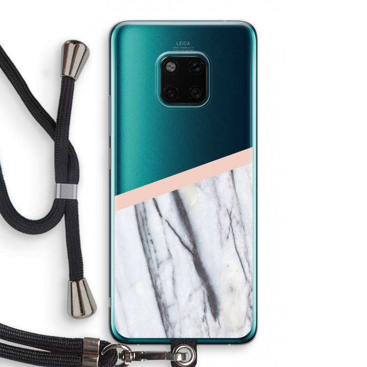 A touch of peach: Huawei Mate 20 Pro Transparant Hoesje met koord