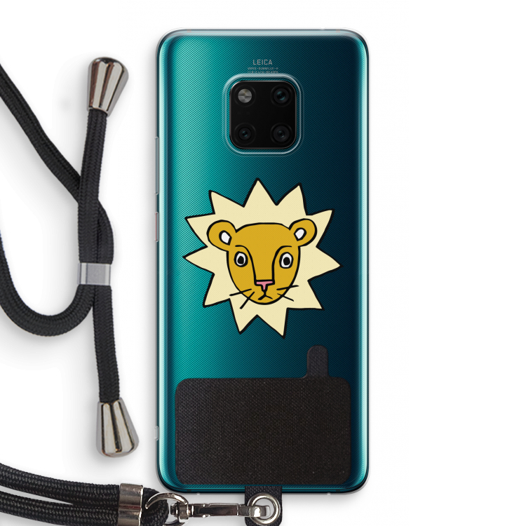 Kleine leeuw: Huawei Mate 20 Pro Transparant Hoesje met koord