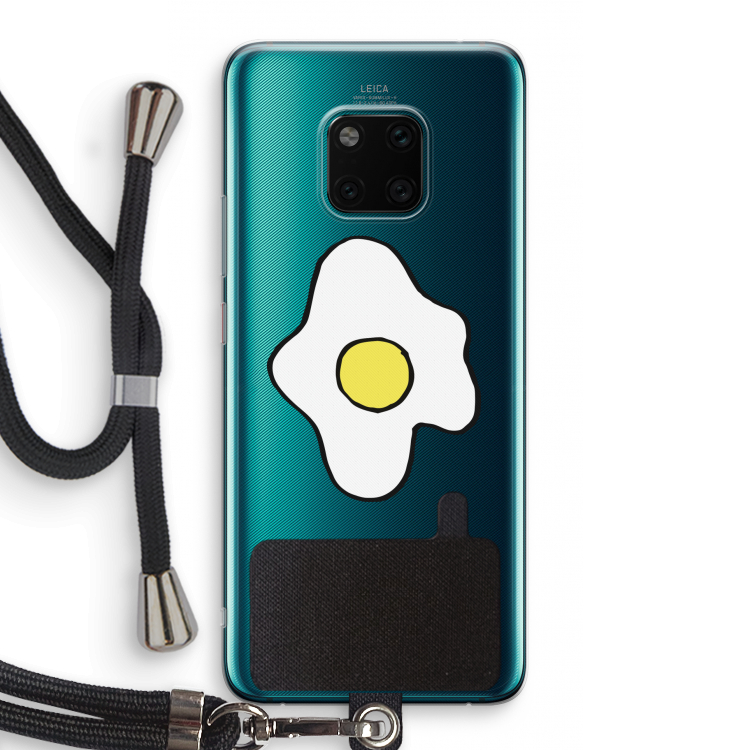 Spiegelei: Huawei Mate 20 Pro Transparant Hoesje met koord