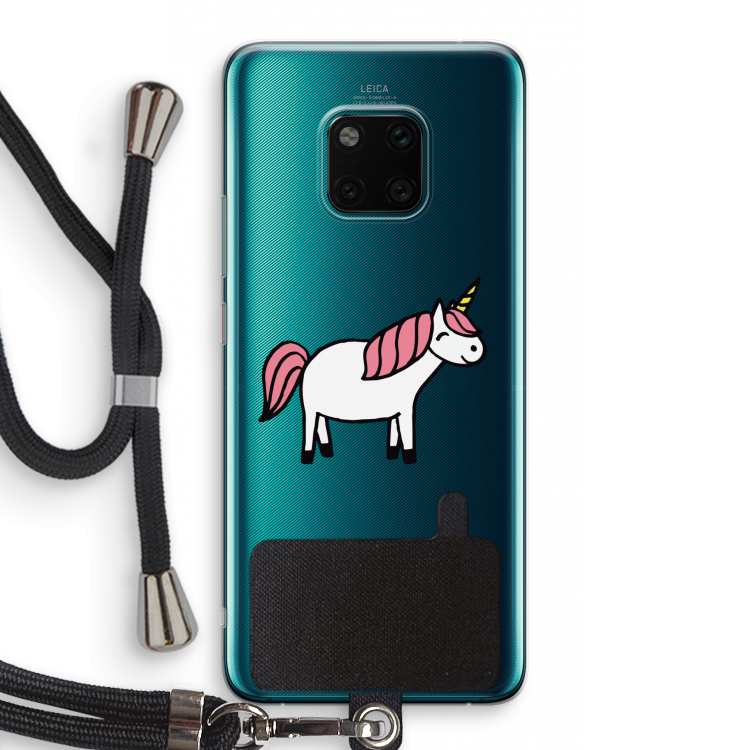 Eenhoorn: Huawei Mate 20 Pro Transparant Hoesje met koord