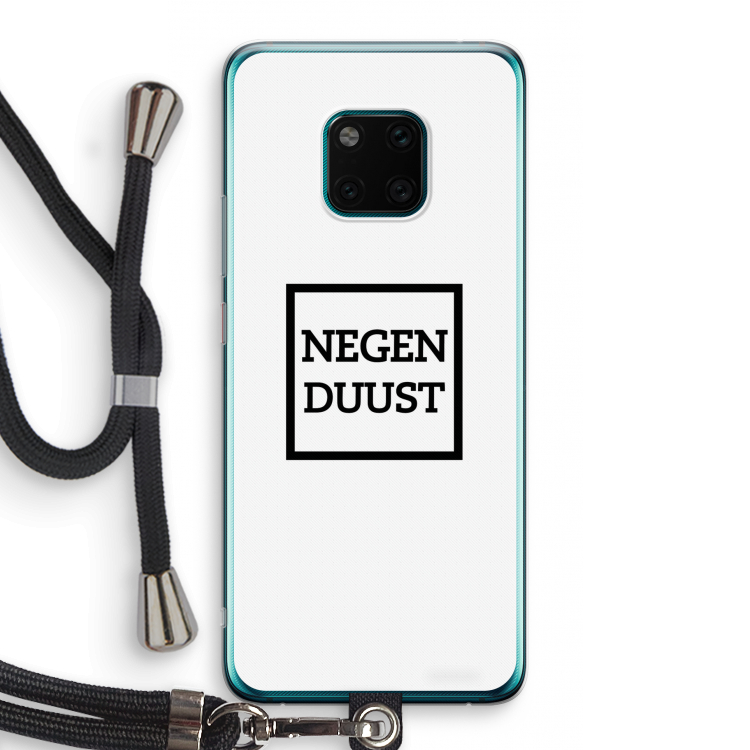 Negenduust vierkant: Huawei Mate 20 Pro Transparant Hoesje met koord