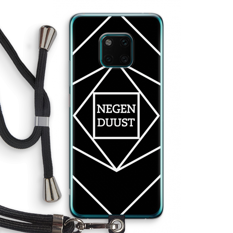 Negenduust geometrisch: Huawei Mate 20 Pro Transparant Hoesje met koord