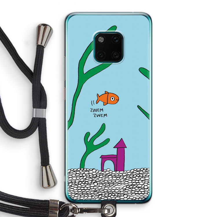 Aquarium: Huawei Mate 20 Pro Transparant Hoesje met koord