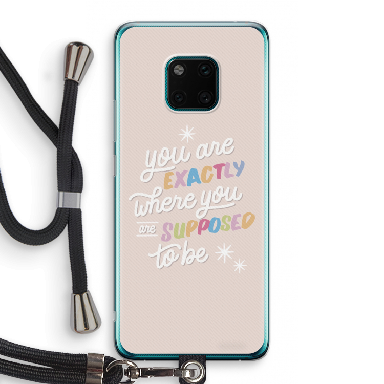 Right Place: Huawei Mate 20 Pro Transparant Hoesje met koord