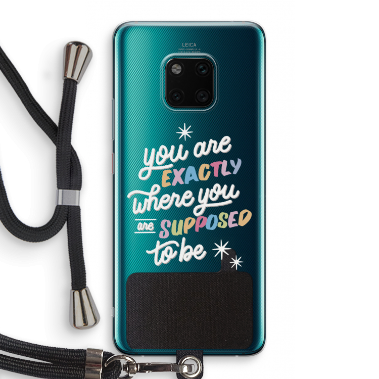 Right Place: Huawei Mate 20 Pro Transparant Hoesje met koord