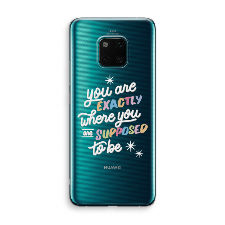 Right Place: Huawei Mate 20 Pro Transparant Hoesje