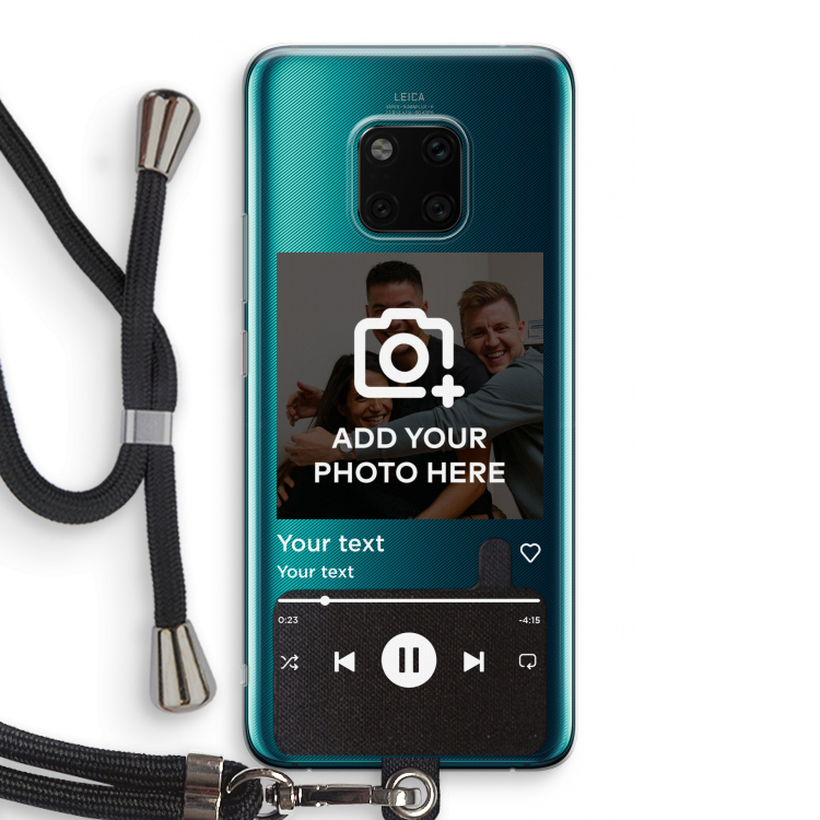 Music Player: Huawei Mate 20 Pro Transparant Hoesje met koord
