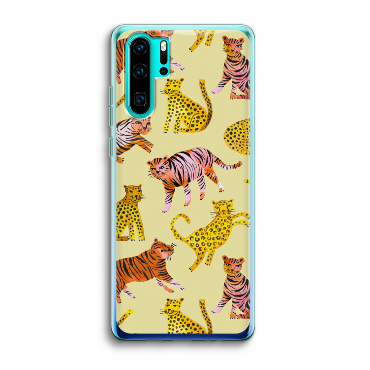 Cute Tigers and Leopards: Huawei P30 Pro Transparant Hoesje