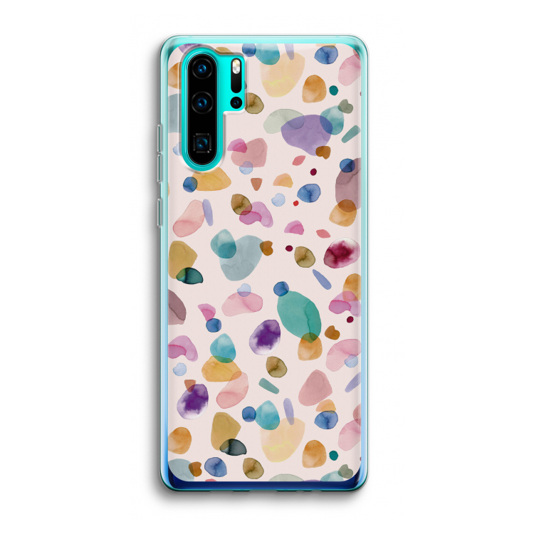Terrazzo Memphis Pink: Huawei P30 Pro Transparant Hoesje