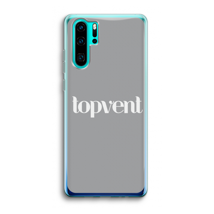Topvent Grijs Wit: Huawei P30 Pro Transparant Hoesje