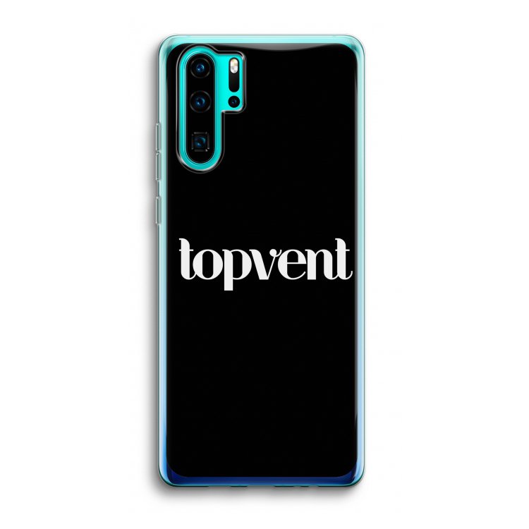 Topvent Zwart: Huawei P30 Pro Transparant Hoesje