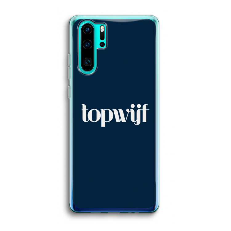 Topwijf Navy: Huawei P30 Pro Transparant Hoesje