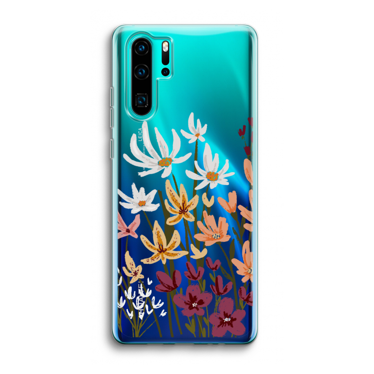 Painted wildflowers: Huawei P30 Pro Transparant Hoesje