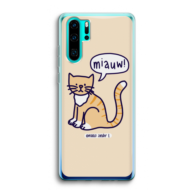 Miauw: Huawei P30 Pro Transparant Hoesje