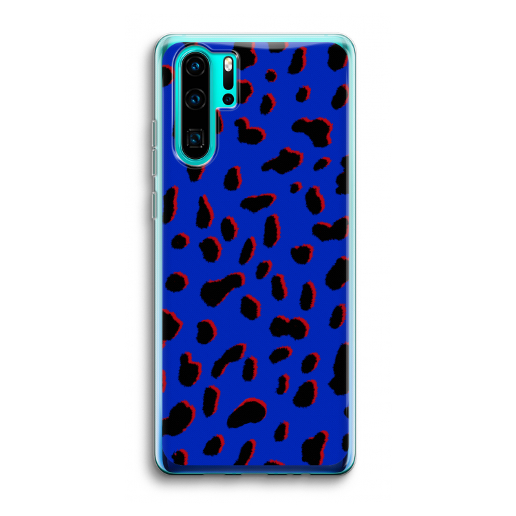 Blue Leopard: Huawei P30 Pro Transparant Hoesje