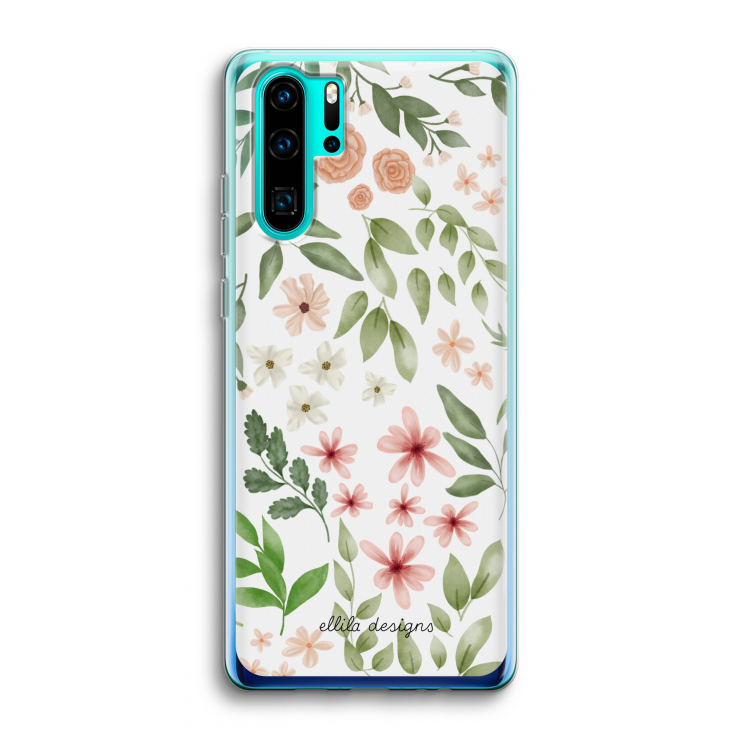 Botanical sweet flower heaven: Huawei P30 Pro Transparant Hoesje