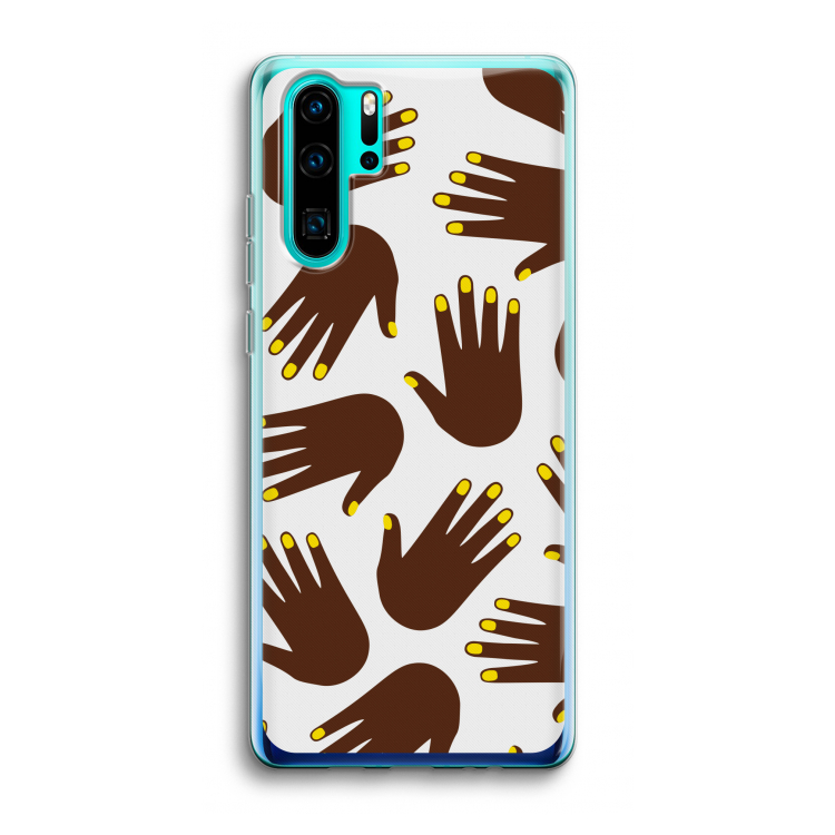 Hands dark: Huawei P30 Pro Transparant Hoesje