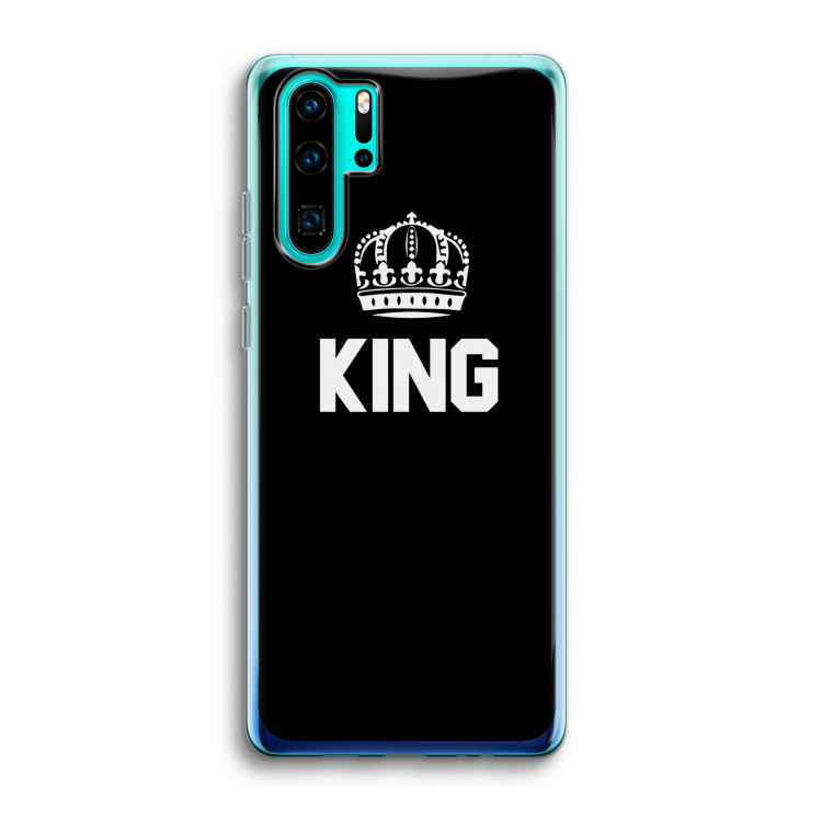 King zwart: Huawei P30 Pro Transparant Hoesje