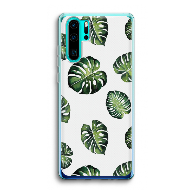 Tropische bladeren: Huawei P30 Pro Transparant Hoesje