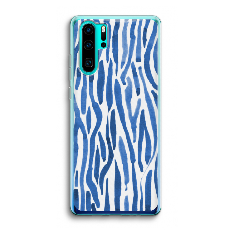 Blauwe nerven: Huawei P30 Pro Transparant Hoesje
