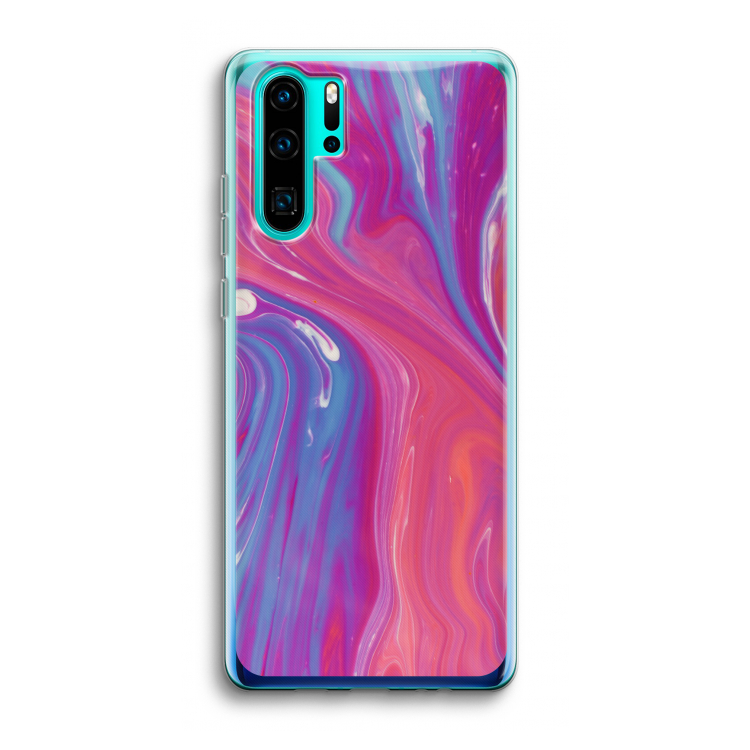 Paarse stroom: Huawei P30 Pro Transparant Hoesje