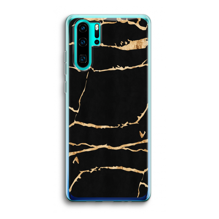 Gouden marmer: Huawei P30 Pro Transparant Hoesje