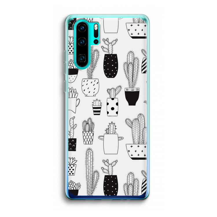 Cactusmotief: Huawei P30 Pro Transparant Hoesje