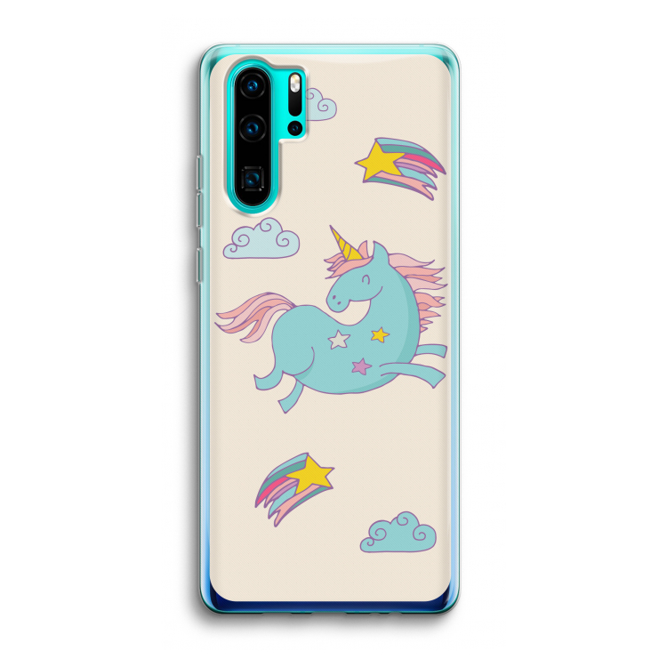Vliegende eenhoorn: Huawei P30 Pro Transparant Hoesje