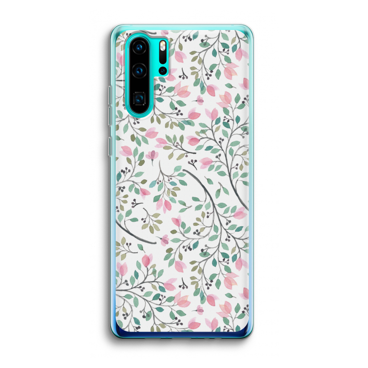 Sierlijke bloemen: Huawei P30 Pro Transparant Hoesje