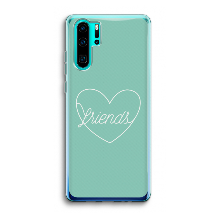 Friends heart pastel: Huawei P30 Pro Transparant Hoesje
