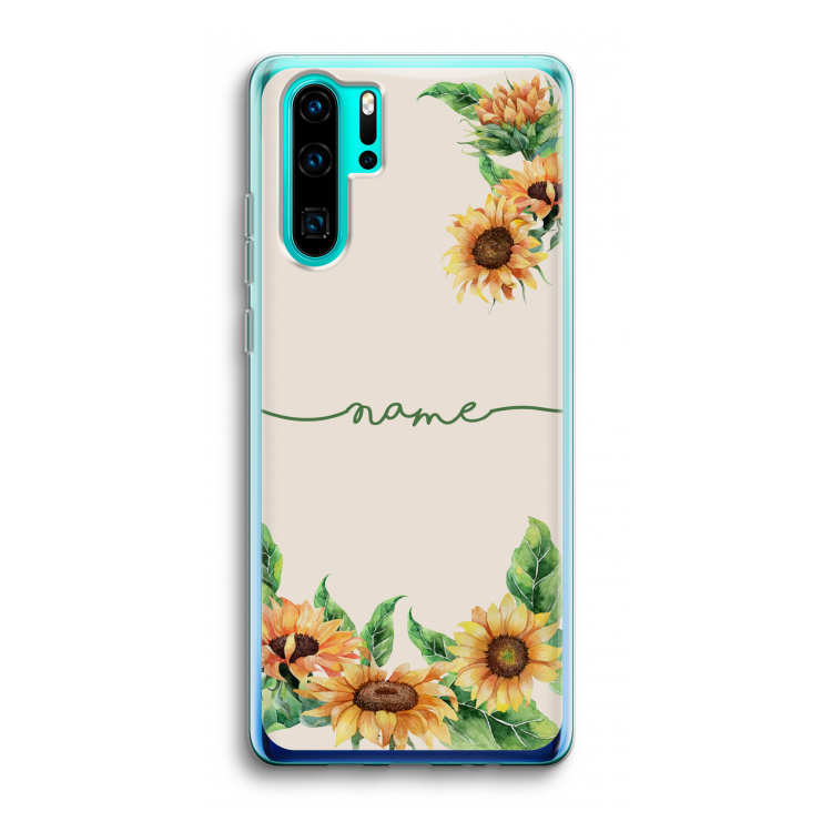 Zonnebloemen: Huawei P30 Pro Transparant Hoesje