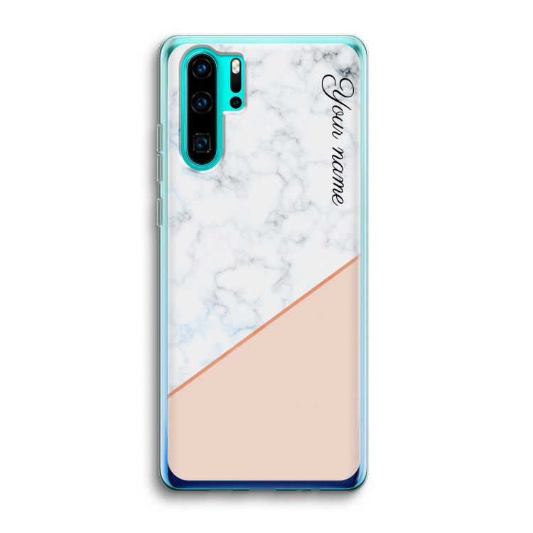 Marmer in stijl: Huawei P30 Pro Transparant Hoesje
