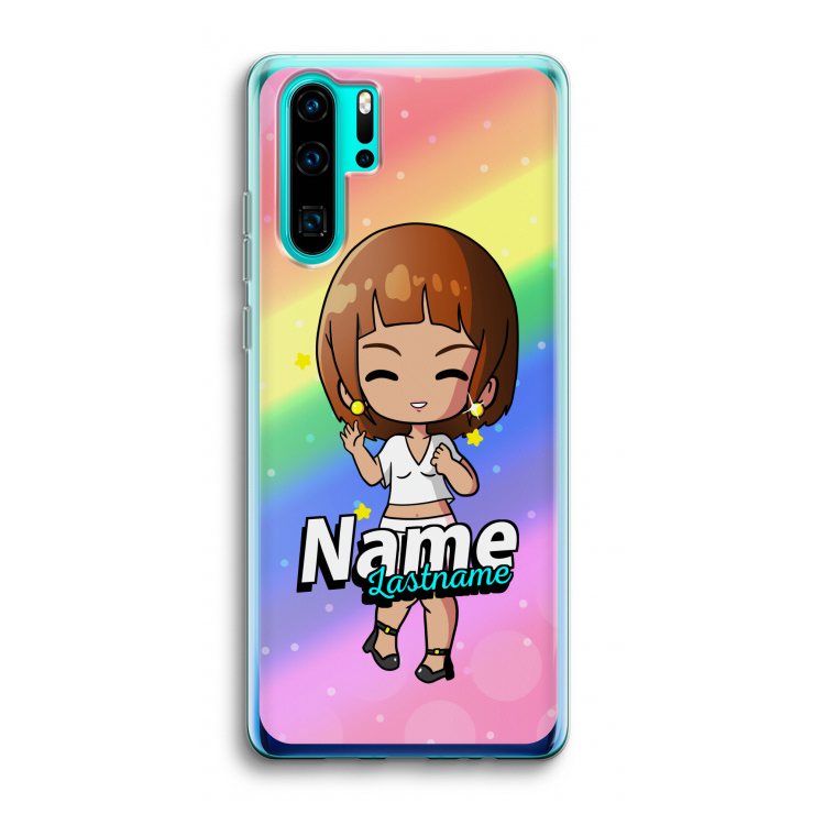 Chibi Maker vrouw: Huawei P30 Pro Transparant Hoesje
