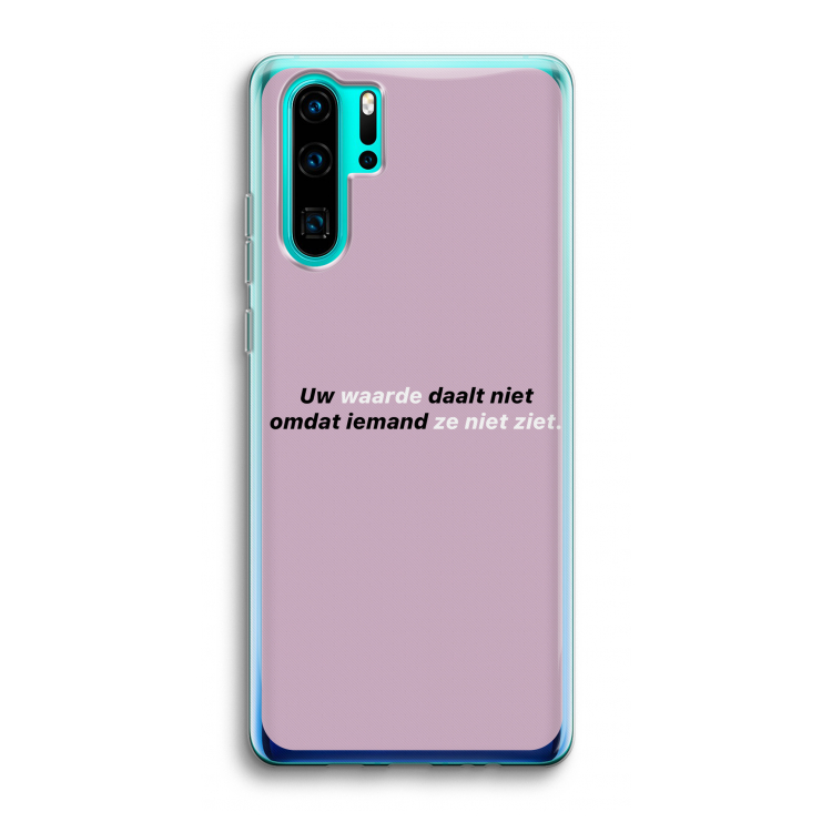 uw waarde daalt niet: Huawei P30 Pro Transparant Hoesje