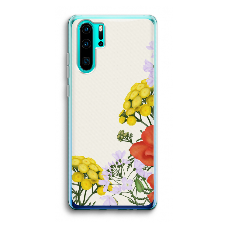 Wilde bloemen: Huawei P30 Pro Transparant Hoesje