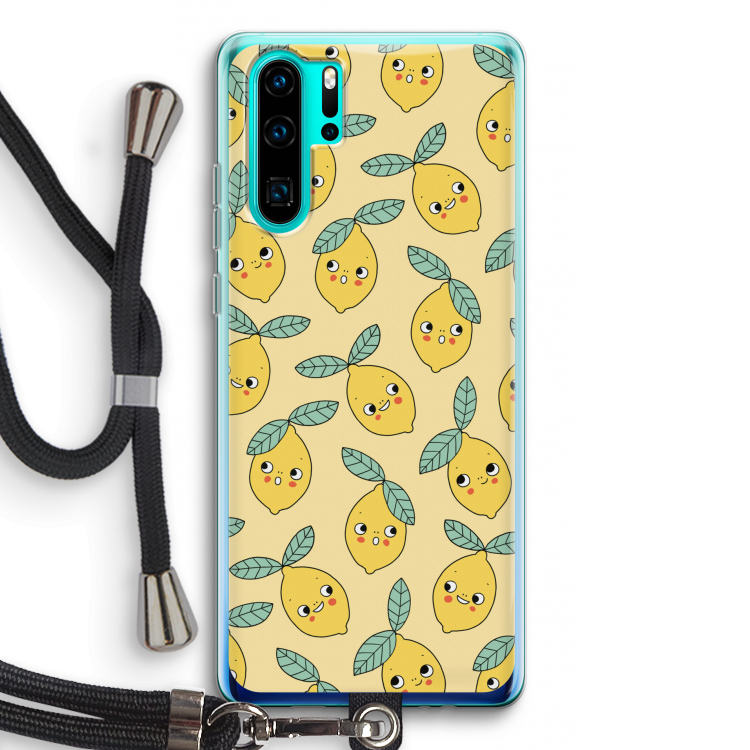 Citroenen: Huawei P30 Pro Transparant Hoesje met koord