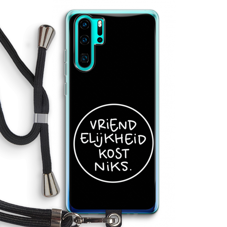 Vriendelijkheid: Huawei P30 Pro Transparant Hoesje met koord