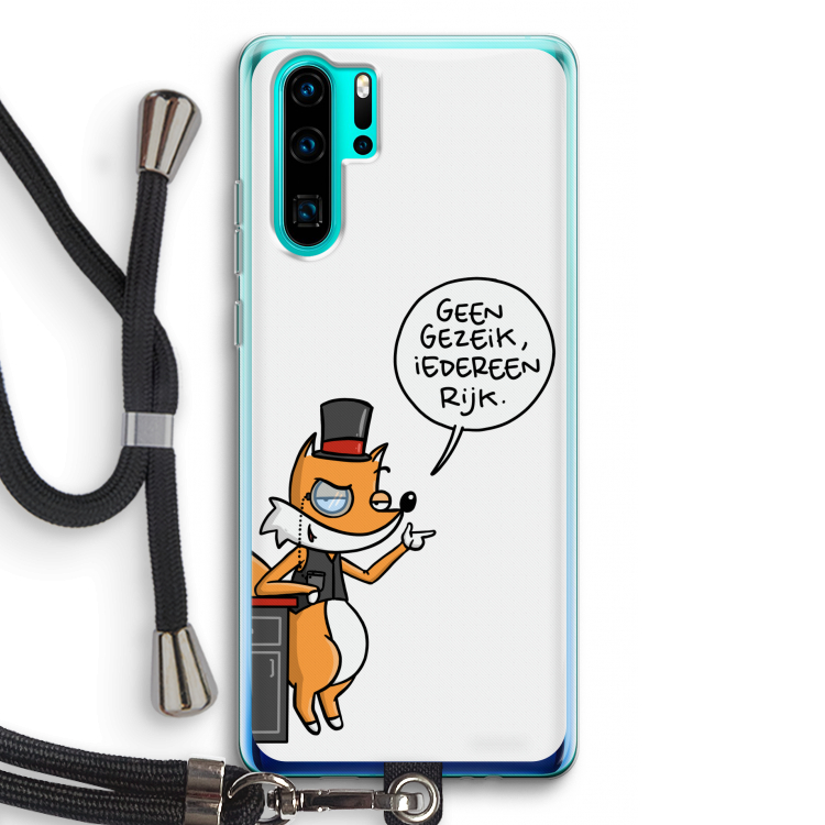 Geen Gezeik: Huawei P30 Pro Transparant Hoesje met koord