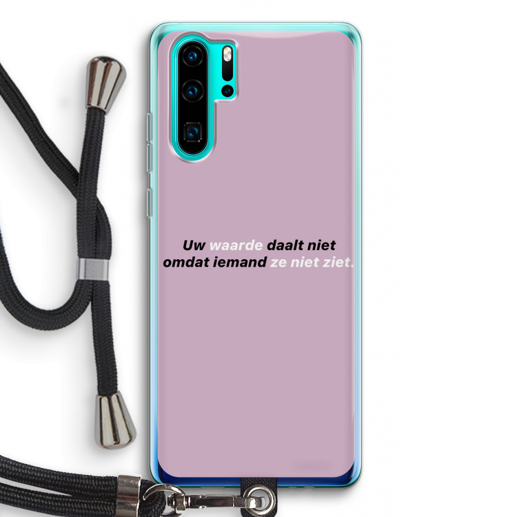 uw waarde daalt niet: Huawei P30 Pro Transparant Hoesje met koord
