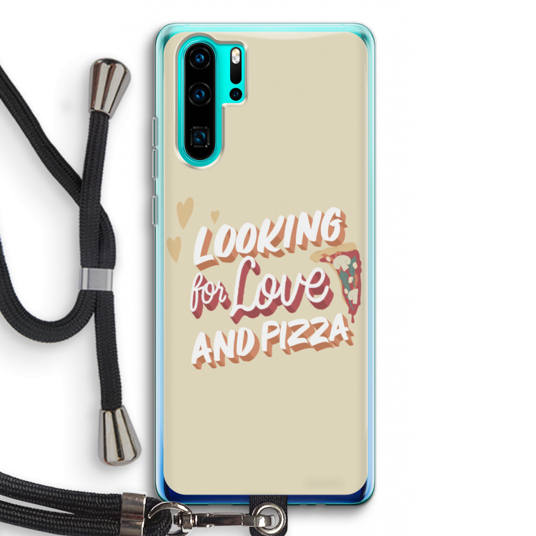 Pizza is the answer: Huawei P30 Pro Transparant Hoesje met koord
