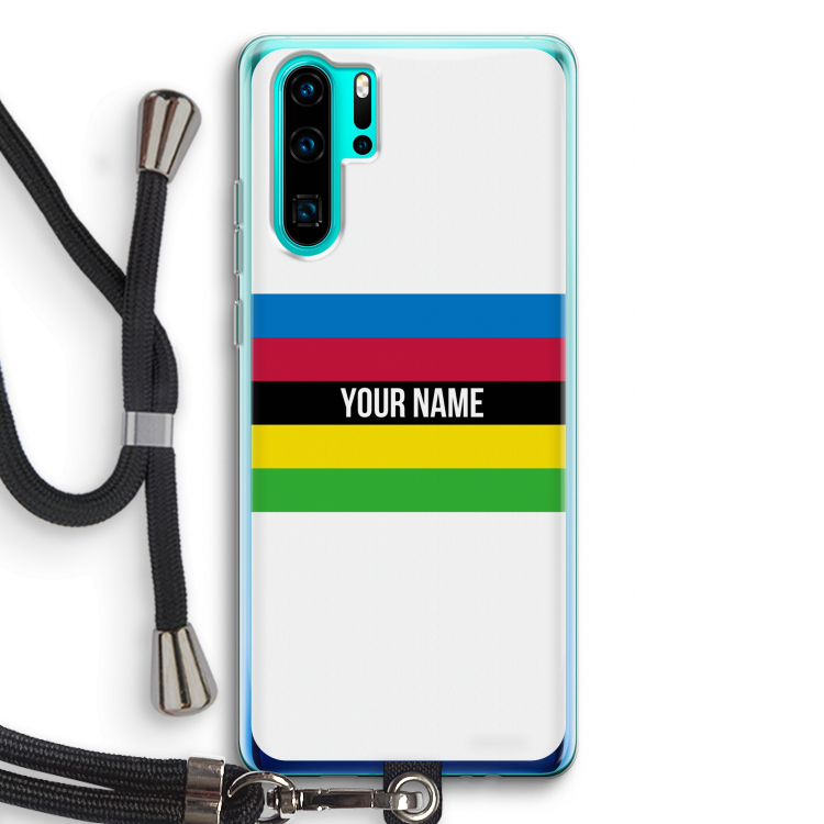 WK Wielrennen: Huawei P30 Pro Transparant Hoesje met koord