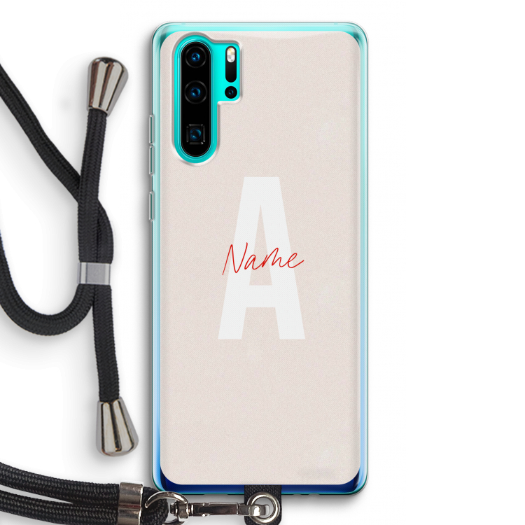 Strawberry Milkshake: Huawei P30 Pro Transparant Hoesje met koord